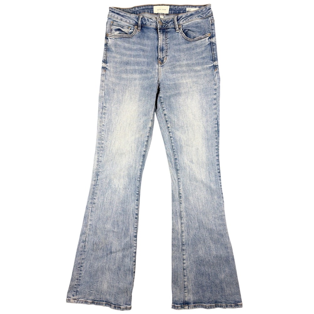 Dear John Rosa Flare Jeans Womens 30 Light Wash High Rise Blue Denim Pants